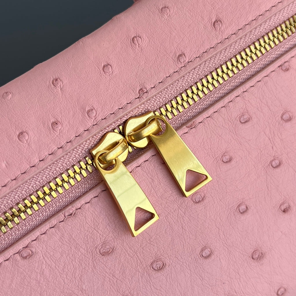 Bottega Veneta Ostrich Leather Cosmetic Bag