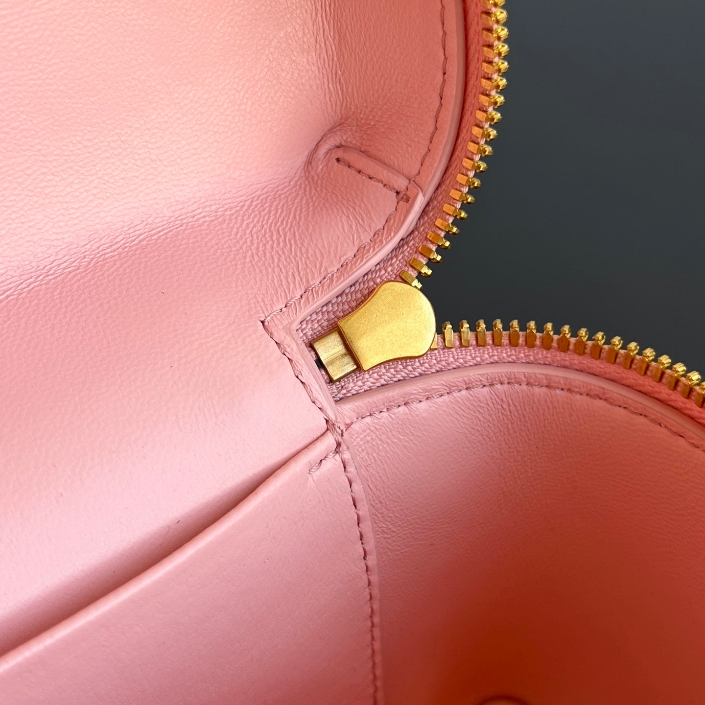 Bottega Veneta Ostrich Leather Cosmetic Bag