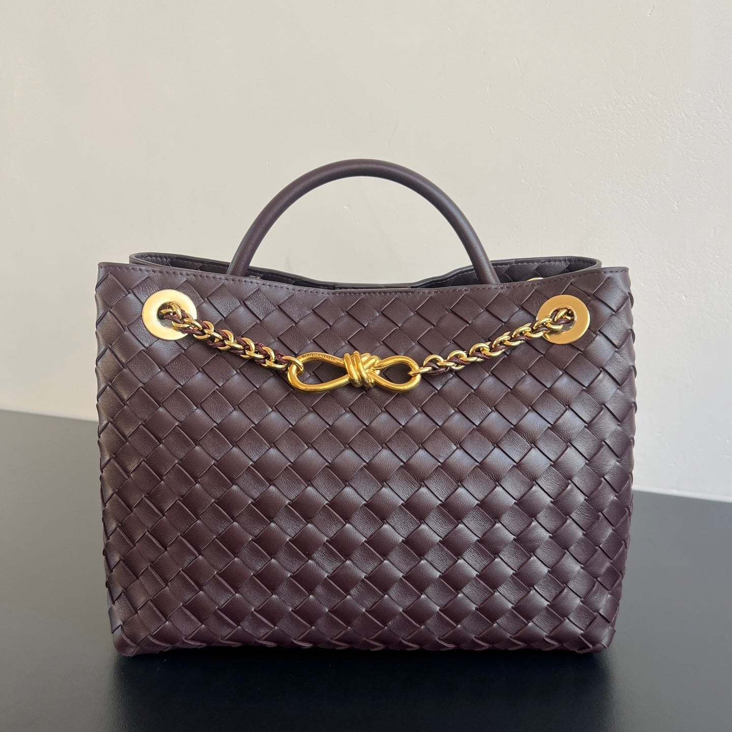 Bottega Veneta Chain-Interwoven Andiamo Bag
