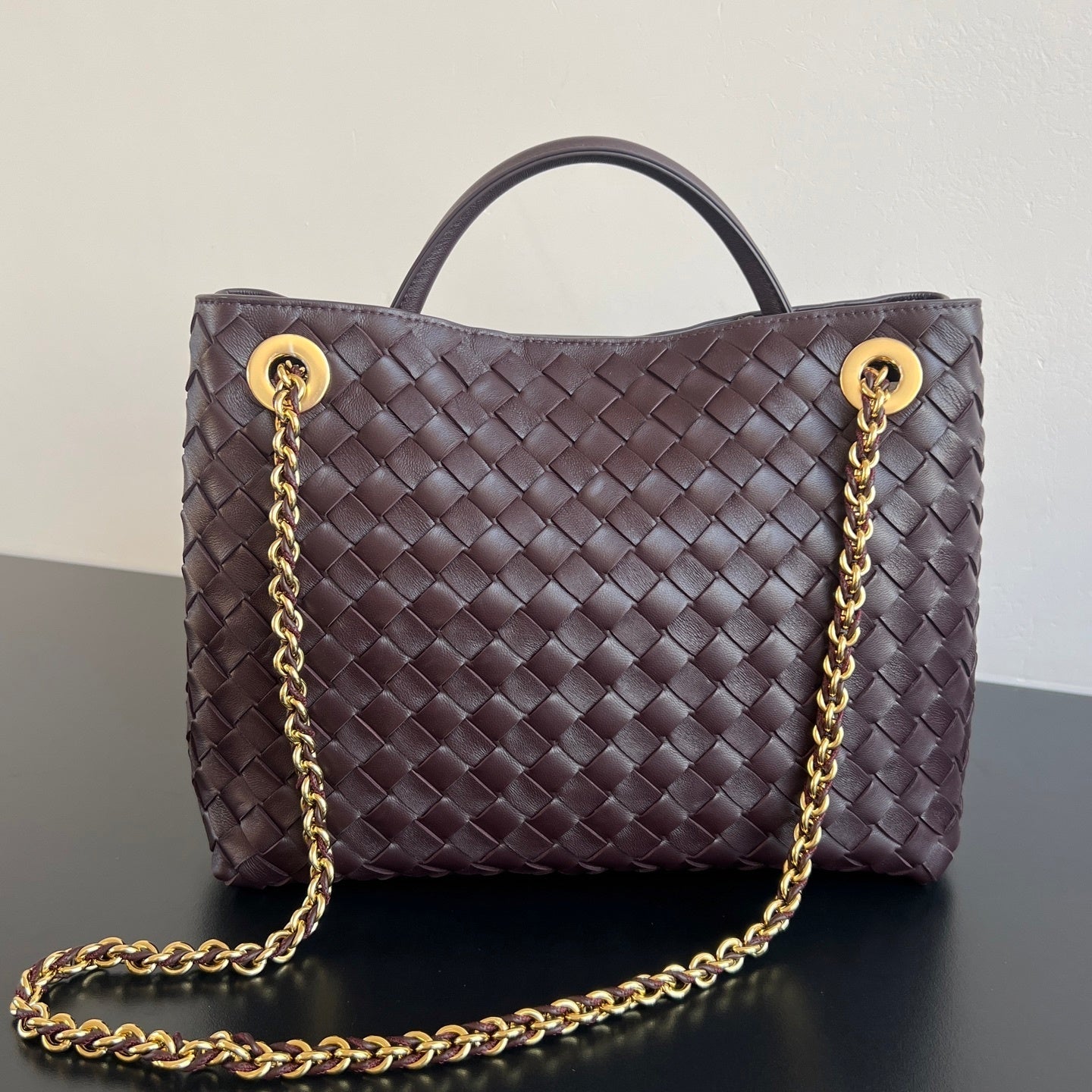 Bottega Veneta Chain-Interwoven Andiamo Bag
