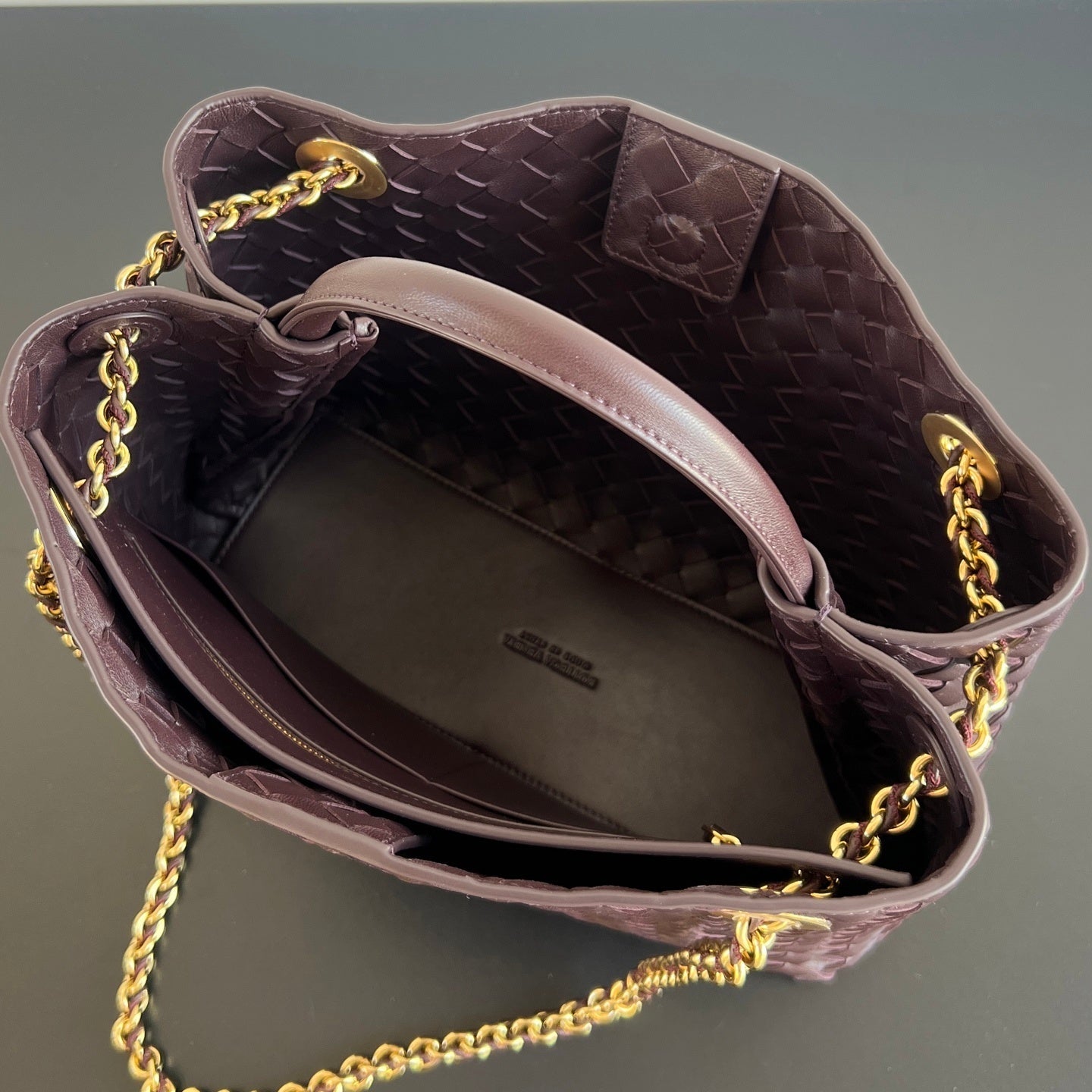 Bottega Veneta Chain-Interwoven Andiamo Bag