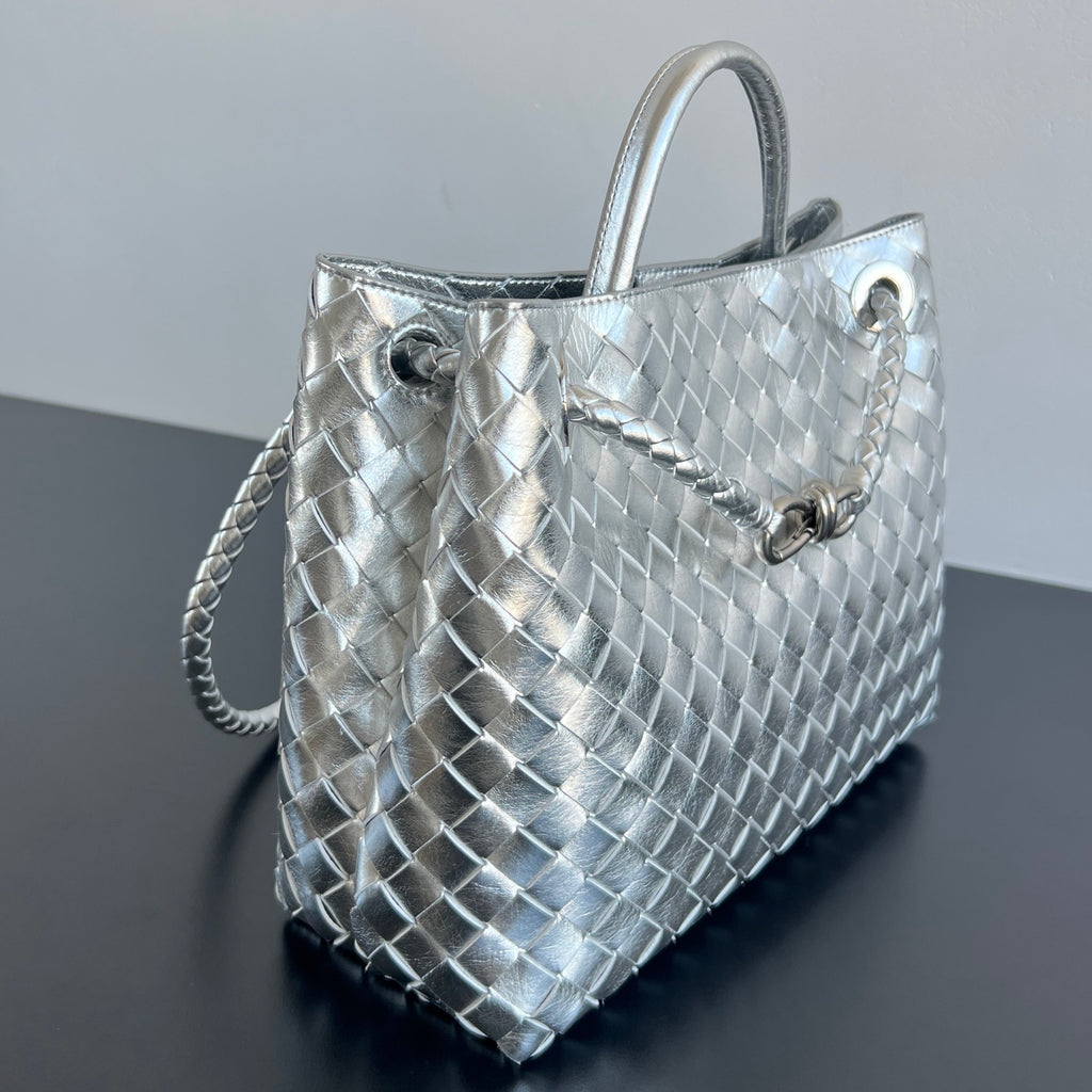 Bottega Veneta Andiamo Handbag (Metallic)