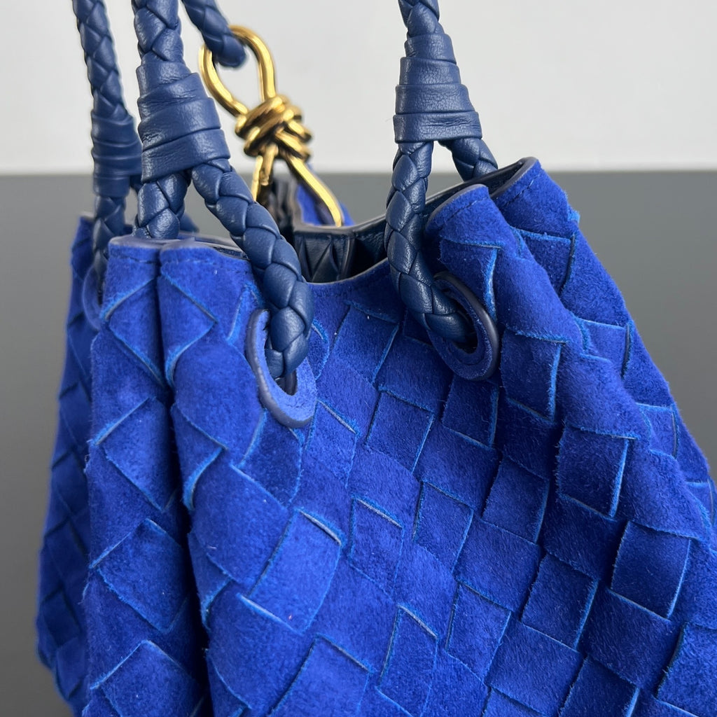 Bottega Veneta Intrecciato Suede Shoulder Bag