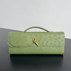 Bottega Veneta Andiamo Clutch (Ostrich Leather)