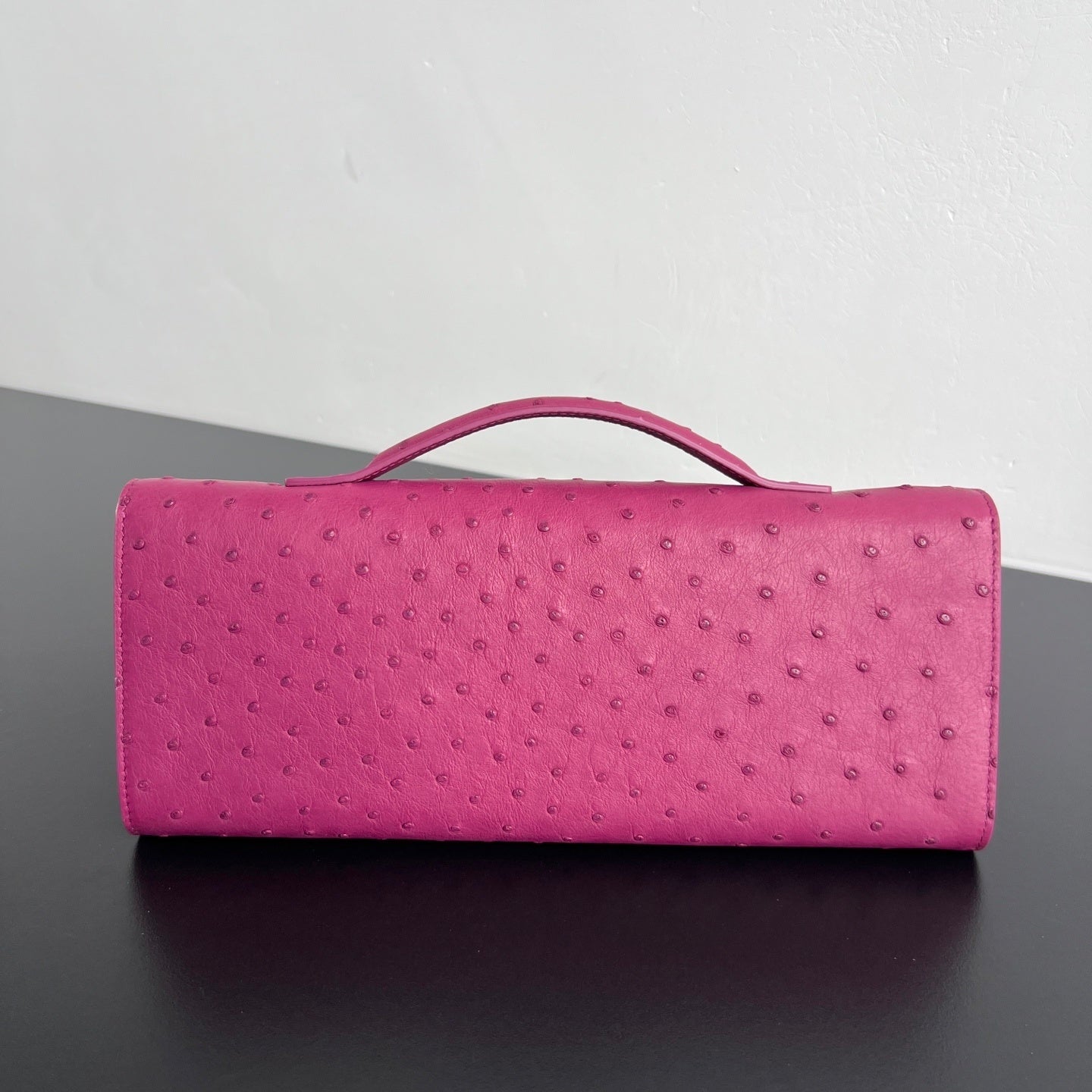 Bottega Veneta Andiamo Clutch (Ostrich Leather)
