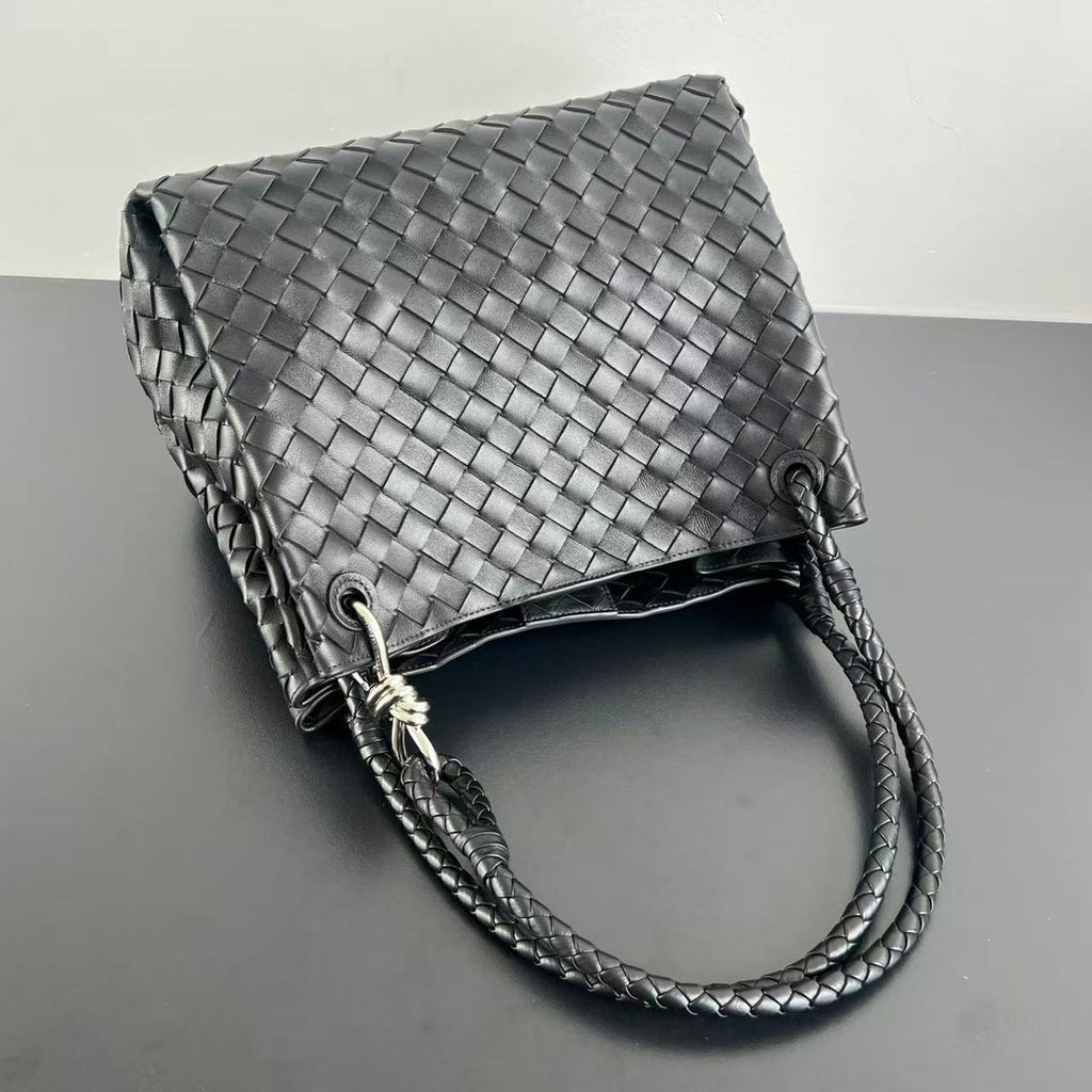 Bottega Veneta Intrecciato Suede Shoulder Bag