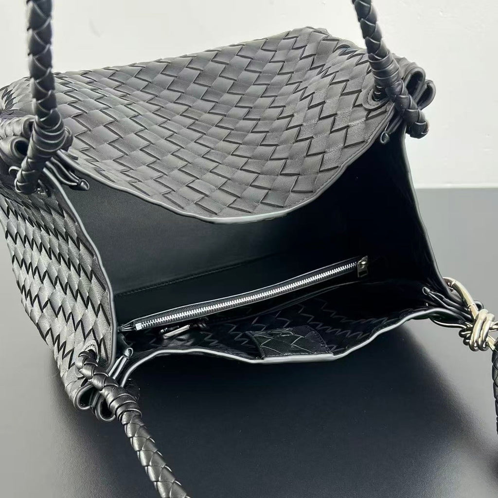 Bottega Veneta Intrecciato Suede Shoulder Bag
