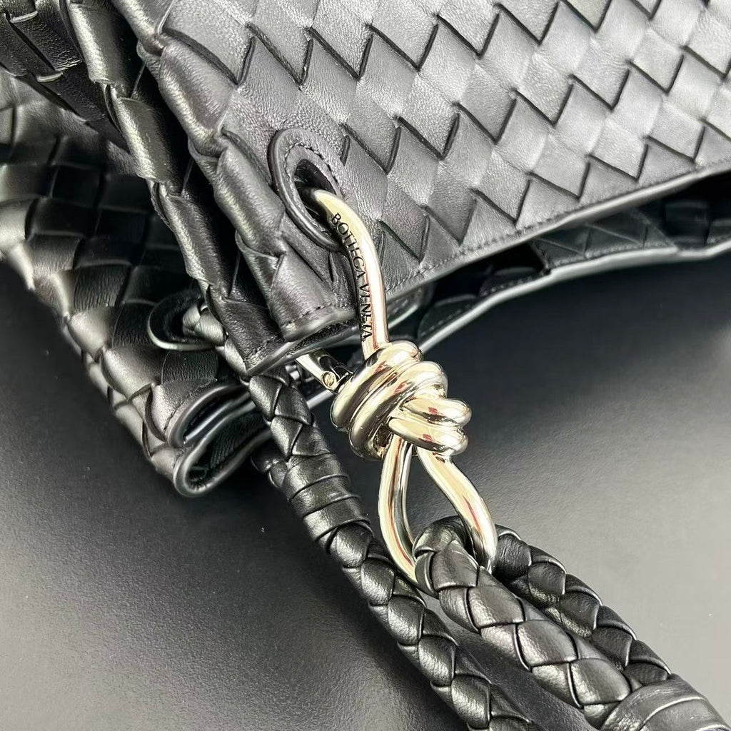 Bottega Veneta Intrecciato Suede Shoulder Bag