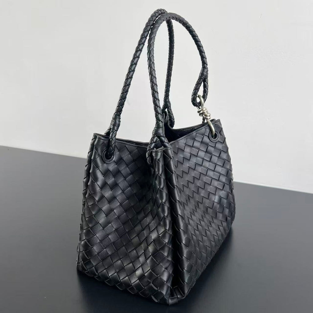 Bottega Veneta Intrecciato Suede Shoulder Bag