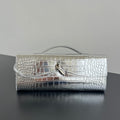 Bottega Veneta Croc-Embossed Long Clutch