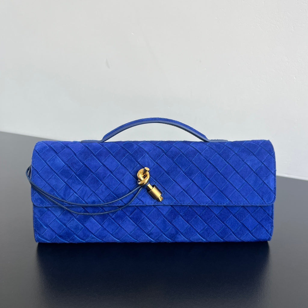 Bottega Veneta Suede Intrecciato Long Clutch
