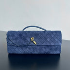 Bottega Veneta Suede Intrecciato Long Clutch