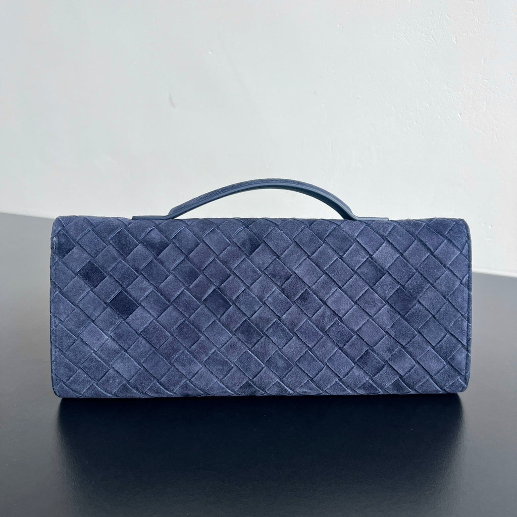 Bottega Veneta Suede Intrecciato Long Clutch