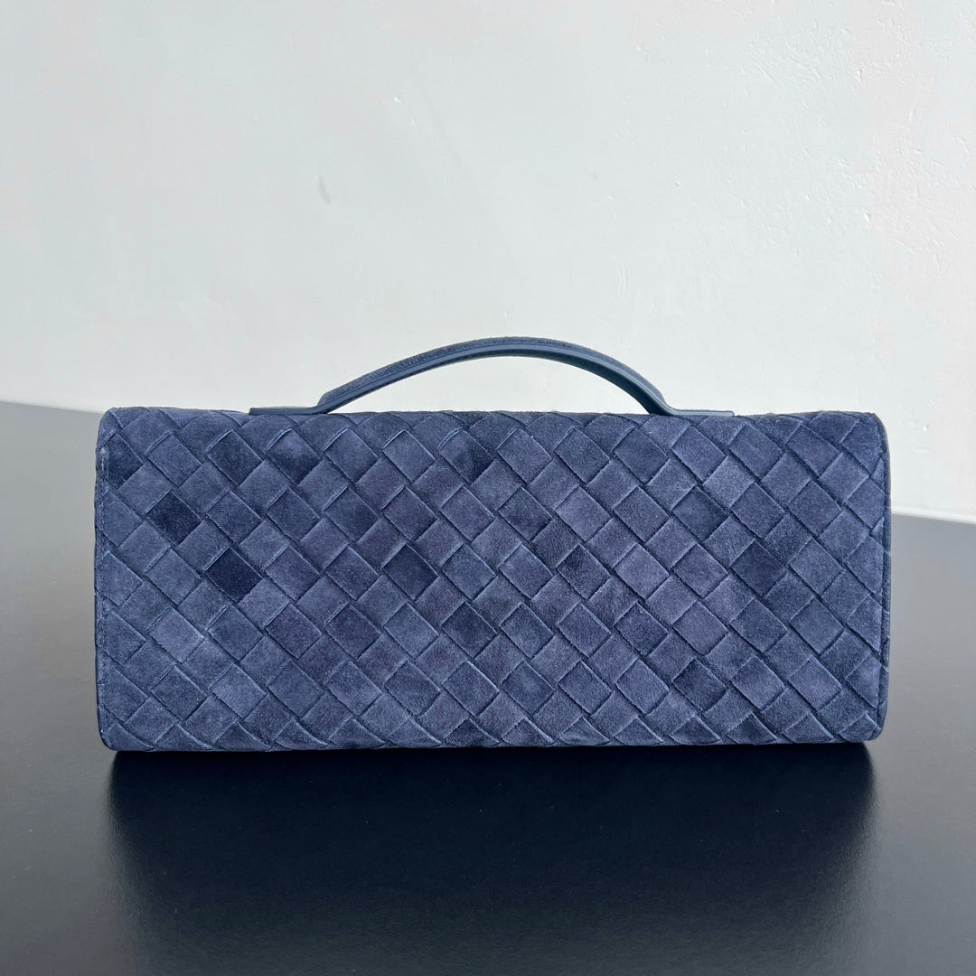 Bottega Veneta Suede Intrecciato Long Clutch