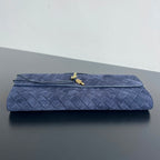 Bottega Veneta Suede Intrecciato Long Clutch