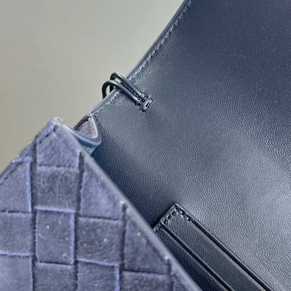 Bottega Veneta Suede Intrecciato Long Clutch