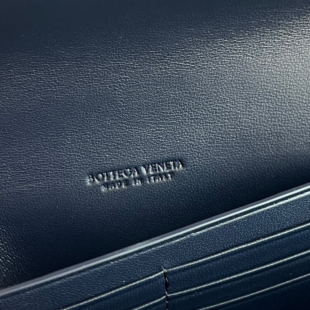 Bottega Veneta Suede Intrecciato Long Clutch
