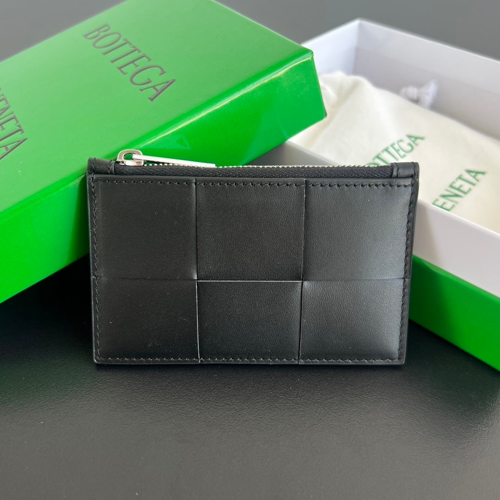 Bottega Veneta Large Woven Zip Card Holder