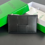 Bottega Veneta Large Woven Zip Card Holder
