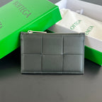 Bottega Veneta Large Woven Zip Card Holder