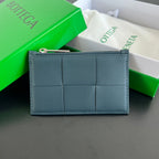 Bottega Veneta Large Woven Zip Card Holder