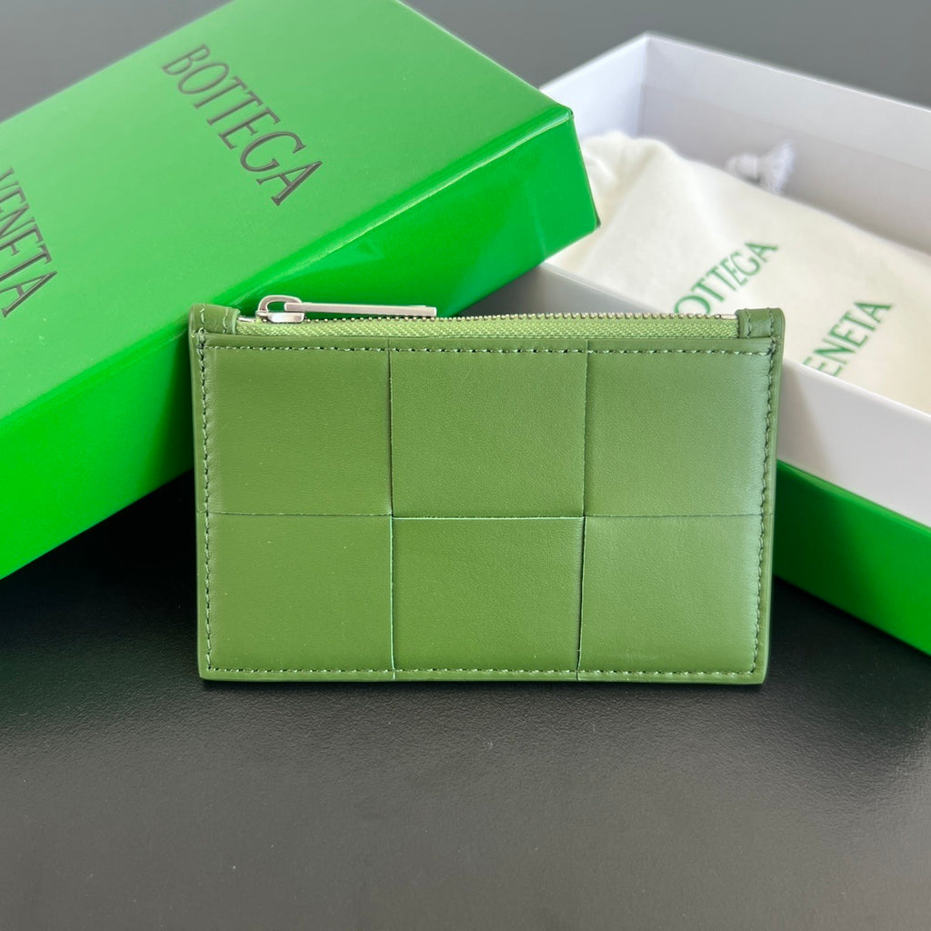 Bottega Veneta Large Woven Zip Card Holder