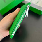 Bottega Veneta Large Woven Zip Card Holder