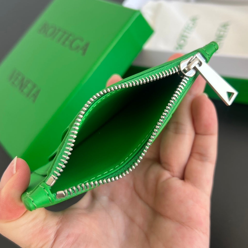 Bottega Veneta Large Woven Zip Card Holder
