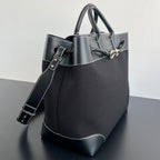 Bottega Veneta Andiamo Canvas-Leather Bag