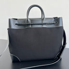 Bottega Veneta Andiamo Canvas-Leather Bag