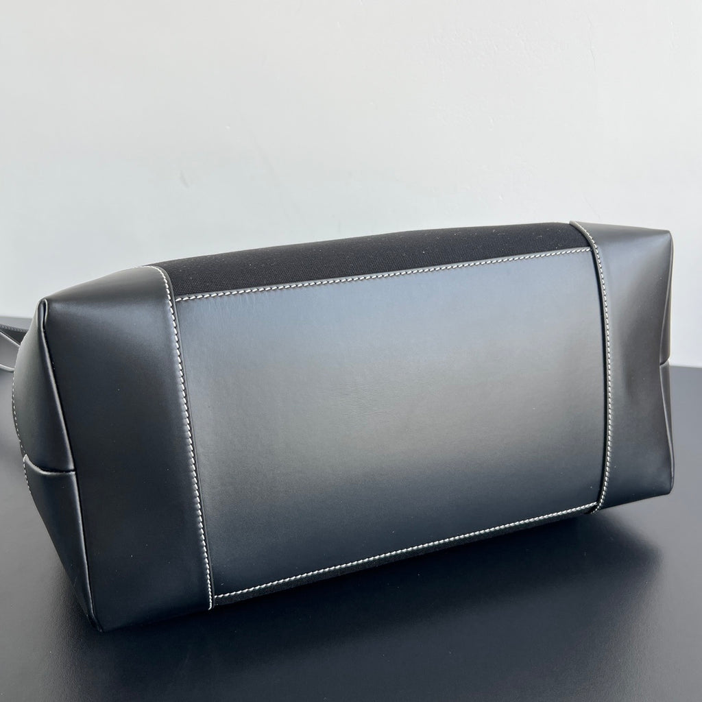 Bottega Veneta Andiamo Canvas-Leather Bag