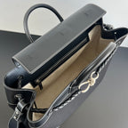 Bottega Veneta Andiamo Canvas-Leather Bag