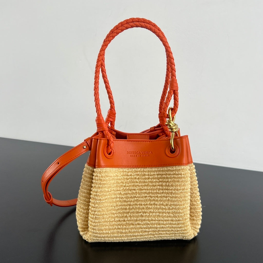 Bottega Veneta Raffia Parachute Bag