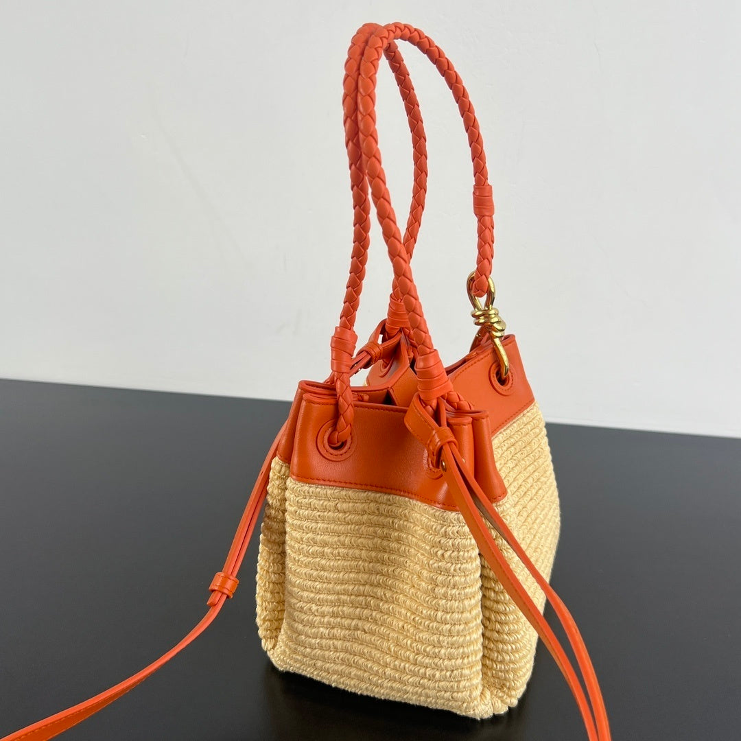 Bottega Veneta Raffia Parachute Bag