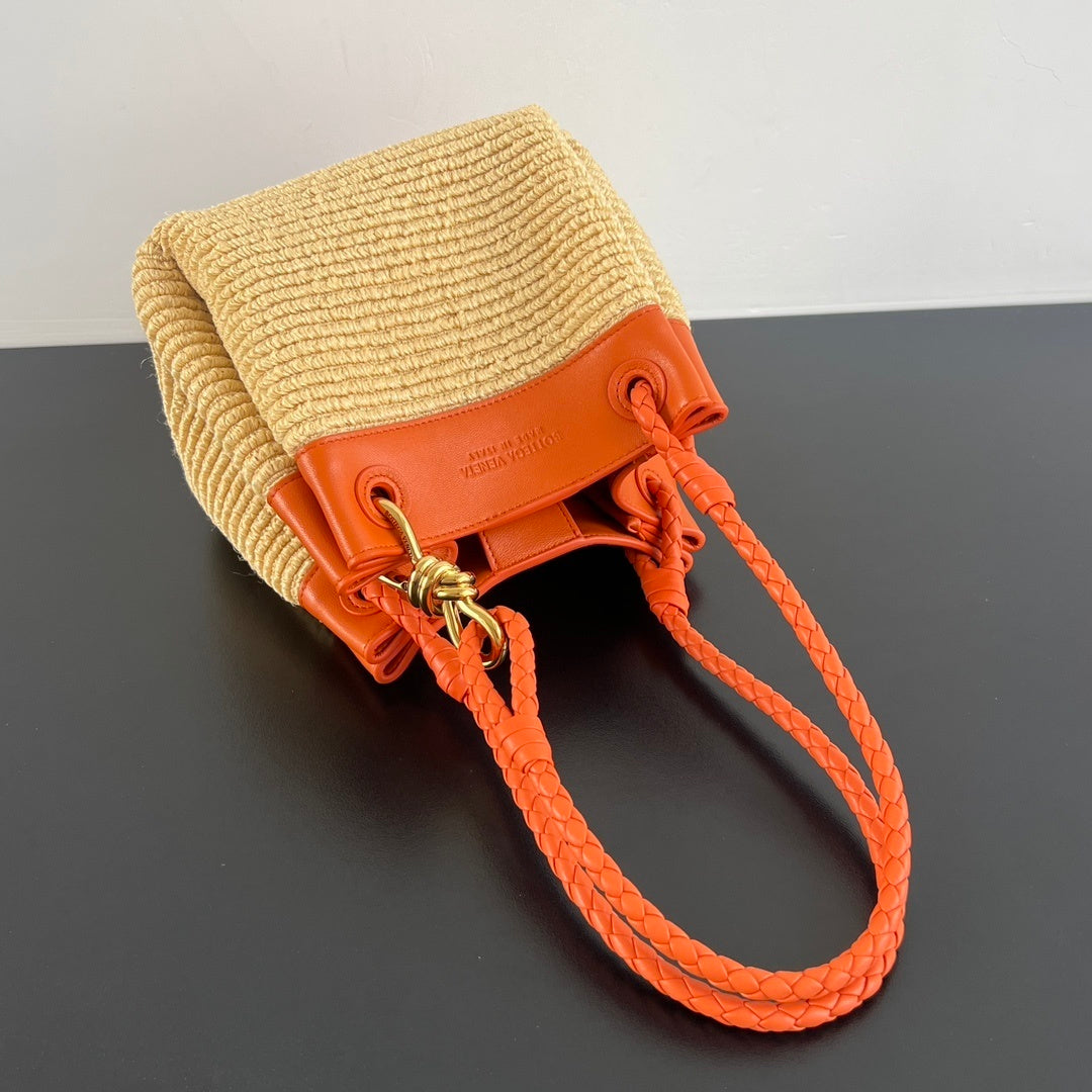 Bottega Veneta Raffia Parachute Bag