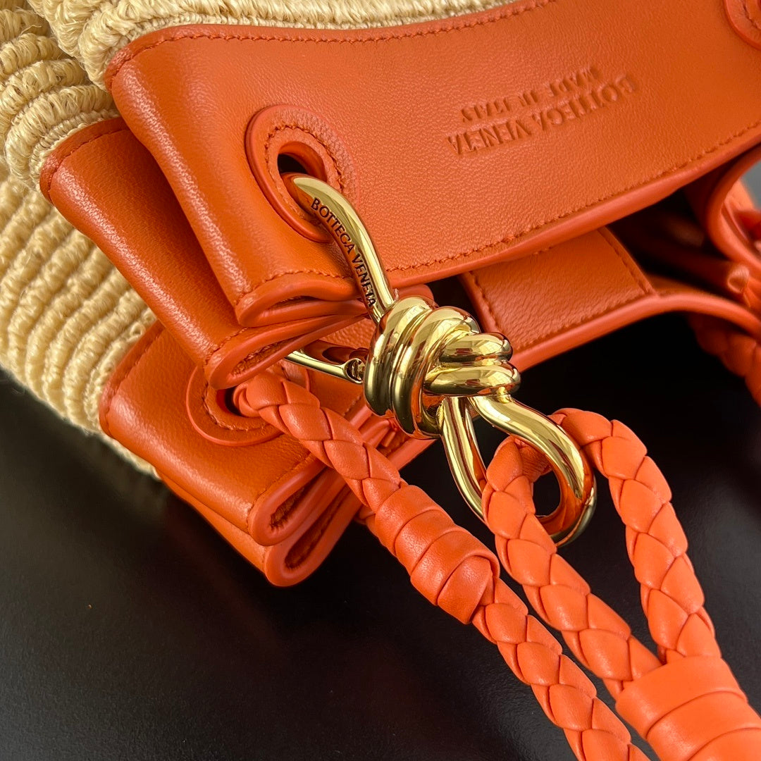 Bottega Veneta Raffia Parachute Bag