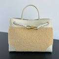 Bottega Veneta Andiamo Nylon Raffia Bag
