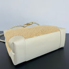 Bottega Veneta Andiamo Nylon Raffia Bag
