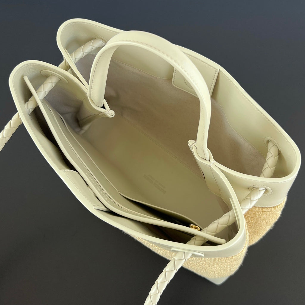 Bottega Veneta Andiamo Nylon Raffia Bag