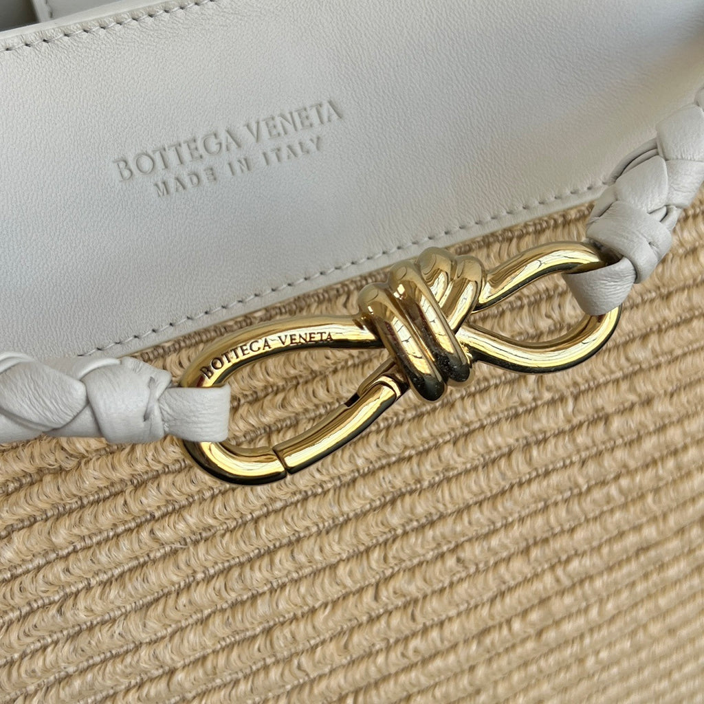Bottega Veneta Andiamo Nylon Raffia Bag