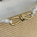 Bottega Veneta Andiamo Nylon Raffia Bag