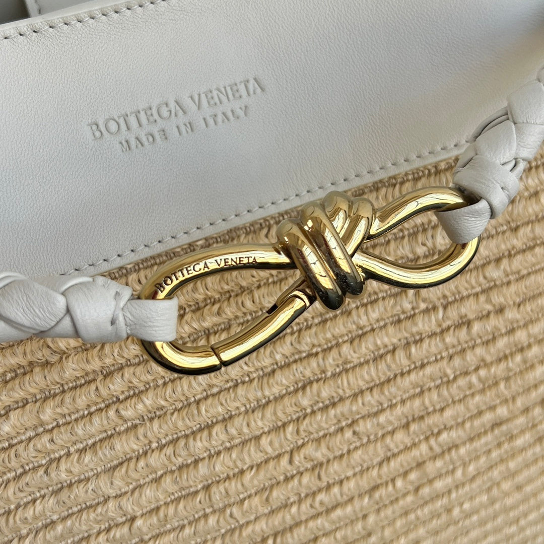 Bottega Veneta Andiamo Nylon Raffia Bag