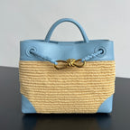 Bottega Veneta Andiamo Nylon Raffia Bag