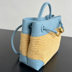 Bottega Veneta Andiamo Nylon Raffia Bag
