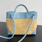 Bottega Veneta Andiamo Nylon Raffia Bag