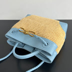 Bottega Veneta Andiamo Nylon Raffia Bag