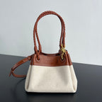 Bottega Veneta Parachute Canvas–Leather Bag