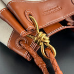 Bottega Veneta Parachute Canvas–Leather Bag