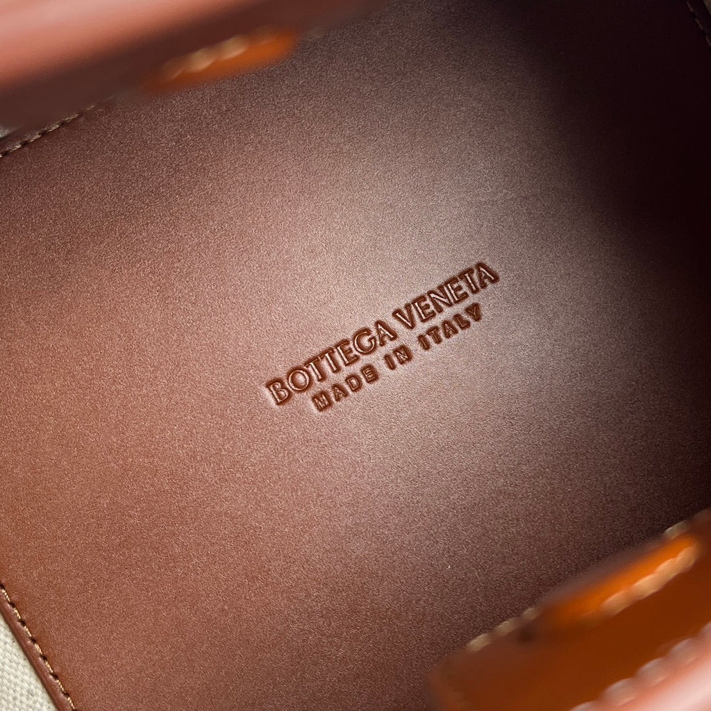 Bottega Veneta Parachute Canvas–Leather Bag
