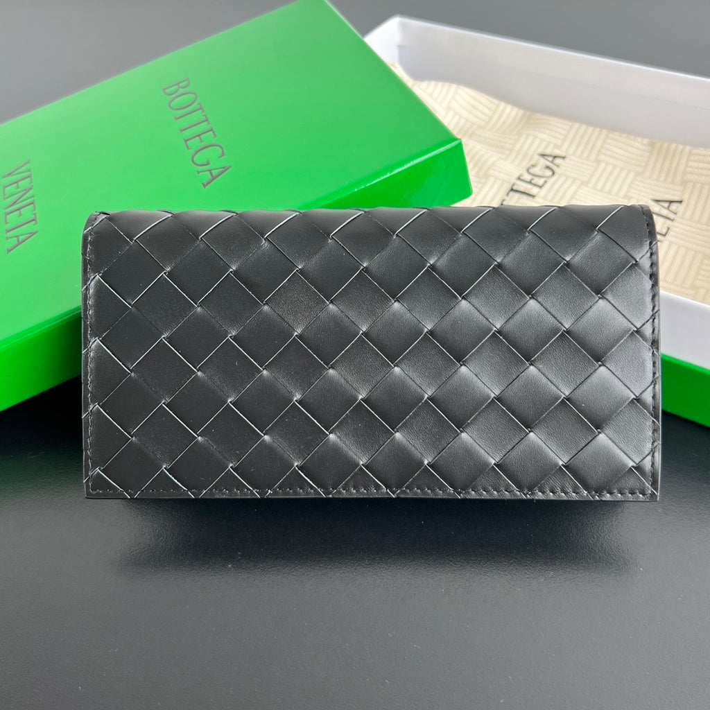 Bottega Veneta Woven Long Flap Wallet